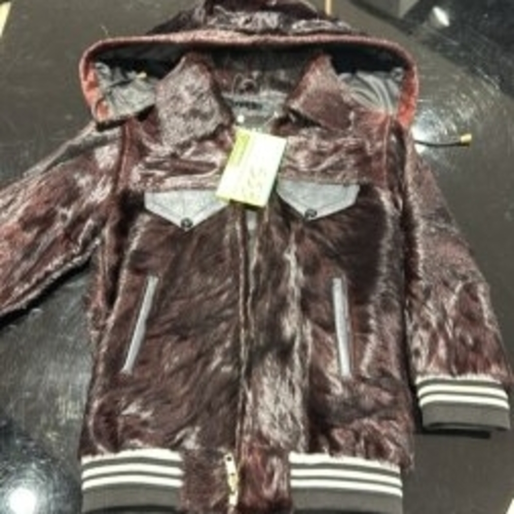 Monk Fur Kids Jacket in Rich Brown